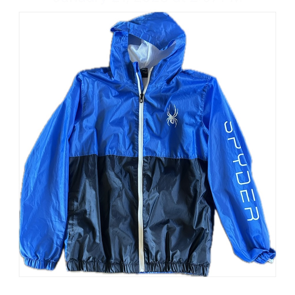 Men’s Spyder Hooded Windbreaker Sz M